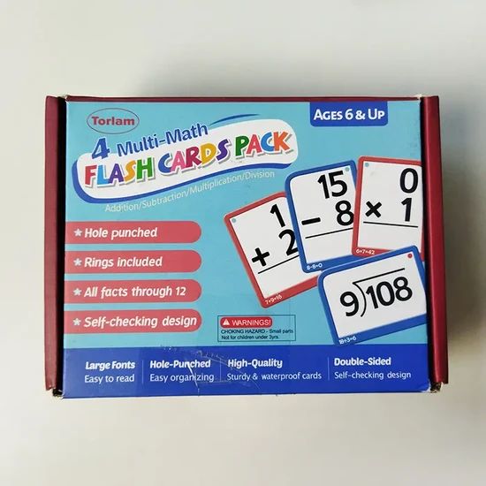 Custom Flash Teaching Math Cards with Box Children School Students Education - Image 6