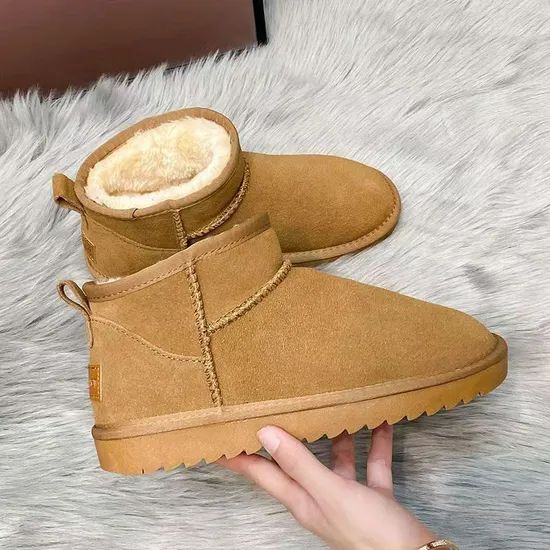 Shearling Short Warm Snow Boots Model NO. SS Origin China Season Winter Gender Female Element Bowknot Toe Style Round Material - Image 4