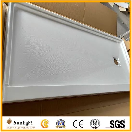 Rectangular SMC Shower Tray Base with Offset Drain - Image 1