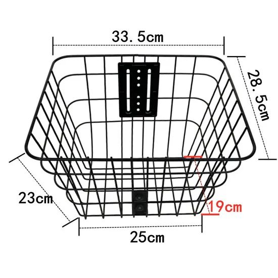 Stylish Metal Bicycle Baskets in Three Color Choices for Storage - Image 4