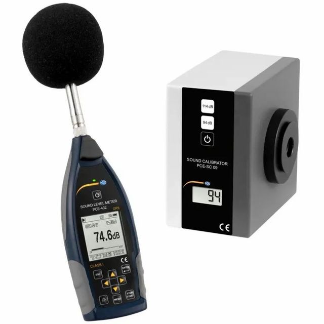 PCE INSTRUMENTS Class 1 Sound Level Meter PCE-432-SC 09 with Calibrator - Image 1