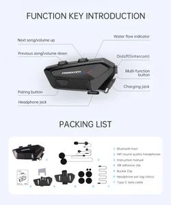 Freedconn Fx Plus Motorcycle Bluetooth Interphone Helmet Intercom Headset - Image 5