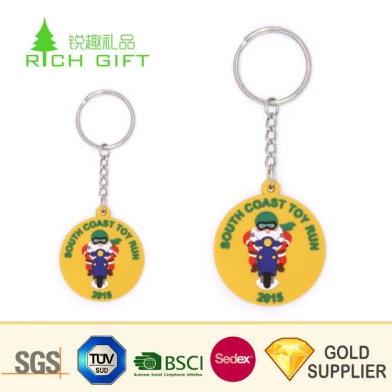 China Manufacturer Custom Round Shaped Soft PVC Basketball Keychain with Difference Size - Image 1