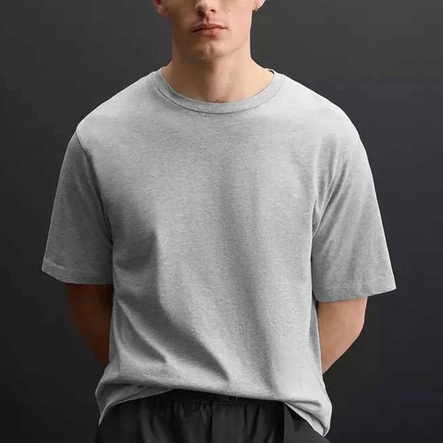 Premium Heavyweight Cotton Crew Neck Casual T-Shirt for Men - Custom Private Label Wholesale Apparel - Image 3