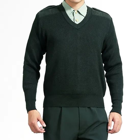Custom Winter Custom Officer Mens 100% Wool Sweaters - Image 1