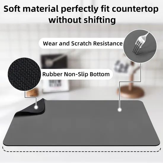 Kitchen Diatomaceous Earth Dry Mat Dish Drying Mats for Kitchen Counter - Image 4