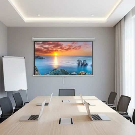 120 Inch Manual Projection Screen for Office Classroom Use - Image 1