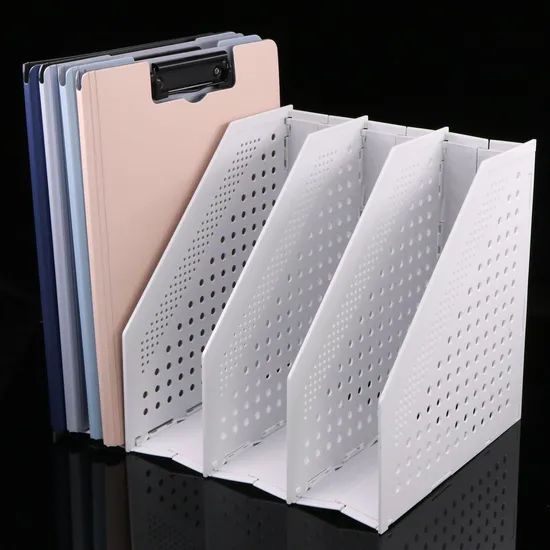 Retractable File Holder Foldable File Storage Organizer Rack Bookshelf Magazine Book Organizer - Image 5