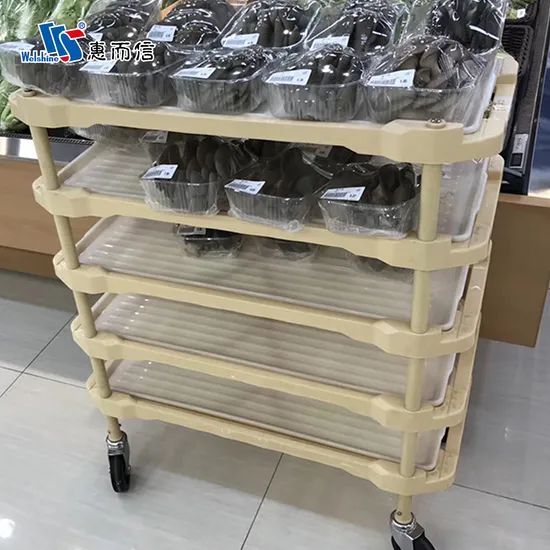 Multi-Layer Storage Cart Movable Floor Rack for Car Rental Snack Storage Trolley - Image 3