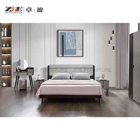 Modern Double Full Panel Sleeping King Wooden Queen Size Bed Frames - Image 1