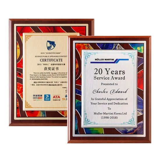 Awarding Supplies Factory Direct Sale Color Pattern Background Plaque - Image 1