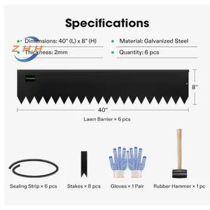Galvanized Steel 1.5mm Garden Edging Custom 15D MOQ500 MOQ 500PCS Model NO. 26 Origin China Thickness 1.5mm Color Customized - Image 1