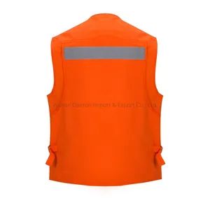 Multi Pockets Waistcoat Work Vest  with  Reflective - Image 3