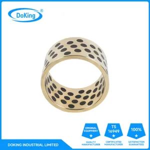 Copper Material Oilless Graphite Linear Flange Guide Bush Bearing Kit Metal Bushings - Image 1