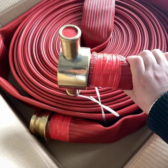 Durable High Pressure 1.5/2/2.5/3/4inch PVC/TPU/Rubber Resistant Flexible Water Layflat Canvas Lining Fire Hydrant Cabinet Fighting Hose - Image 5