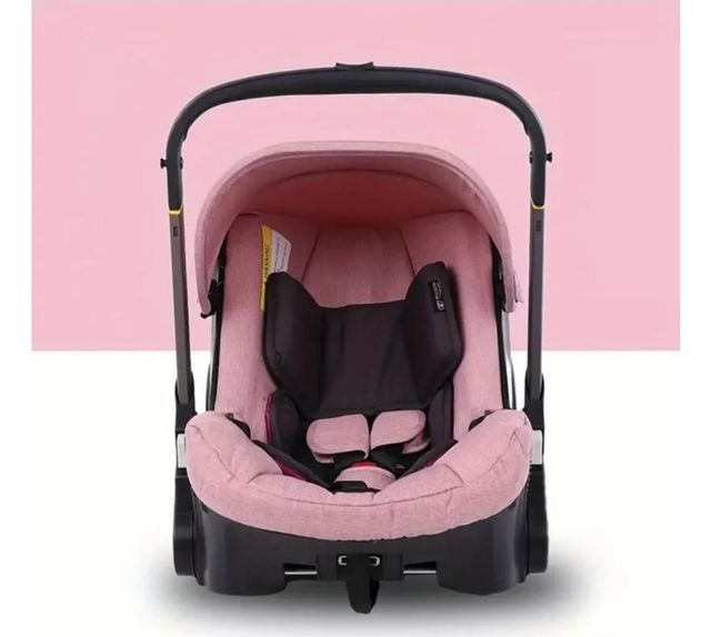 Brand New 2-in-1 Baby Stroller & Car Seat – Pink Color Pink Harness System Comfortable And Safe Function 2-in-1 Baby Stroller And Car - Image 2