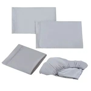 Bedding Set Cheap Microfiber Bed Sheet Set Wholesale Bed Sheet Pillowcase Set - Image 5