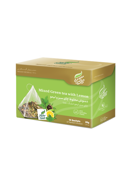 Green Tea and Lemon Mix Herbal Infusion Shelf Life 24 Months Caffeine Content Moderate Form Pyramid Tea Bags / Filter - Image 1