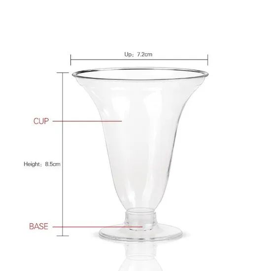 Fancy Shape Disposable Juice Plastic Cups 3oz Cocktail Martini Glass - Image 2