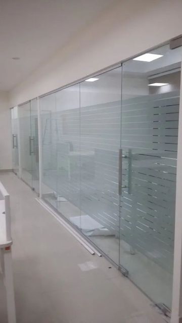 Glass Partition Works Height 7 Feet Features good Material Glass Site Location Hyderabad Type of Glass Clear Glass Partition Type Fixed - Image 2