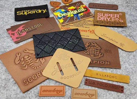 Customized PVC Leather Label with Metal Logos Size 4cm*9cm Origin China Gender Unisex Model NO. 9203 Style Velcro-on Age Group - Image 3