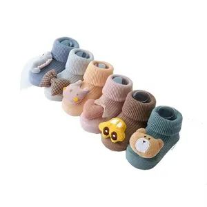 Custom Cartoon Non Slip Doll Dispensing Baby Infant Socks Bobble Thermal Socks - Image 2