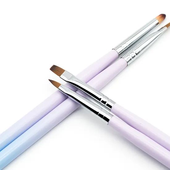 Multifunction Purple Color Nail Brush Set MOQ 10PCS OEM Welcomed Trademark GUYO Material Nylon Size Customized Sample - Image 4