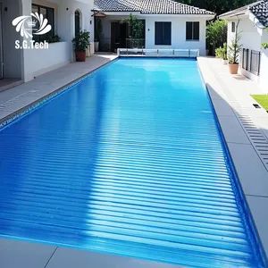 Water Crown Durable Sliding and Automatic PC Swimming Pool Cover Protection Equipment - Image 2