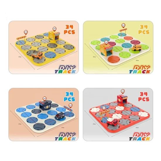 Amazon Educational Sound Light Slot Set Electric Car 34PCS DIY Track Maze Toys - Image 1