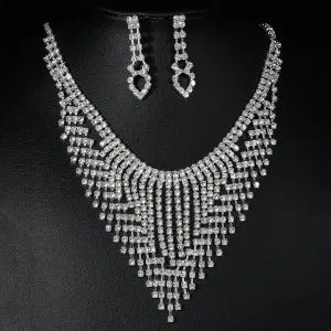Good Quality Hoyon Gemstone Jewelry Set Royal Blue Red Colorful Diamond Rhinestone - Image 1