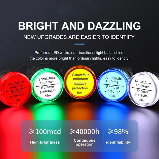 22mm Panel Mount 12V LED Ad16-22ds Panel Equipment Indicator Signal Lamp Lights - Image 2