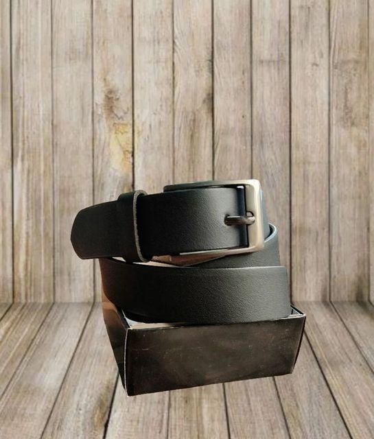 Plain Formal Wear Finished Leather Color Black Texture Dull Design Plain Quality Indian Buckle Material Zinc Occasion Formal - Image 2