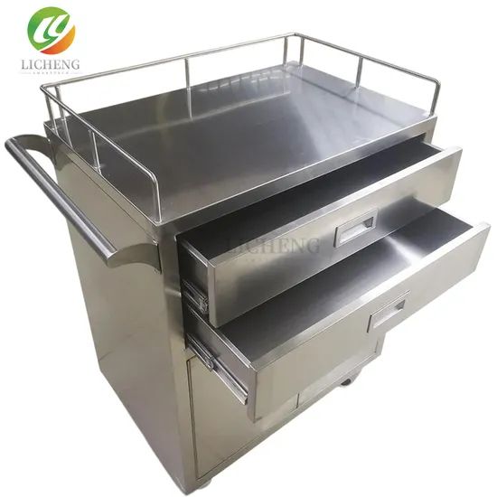 Durable Stainless Steel Medical Utility Cart with Wheels - Image 2