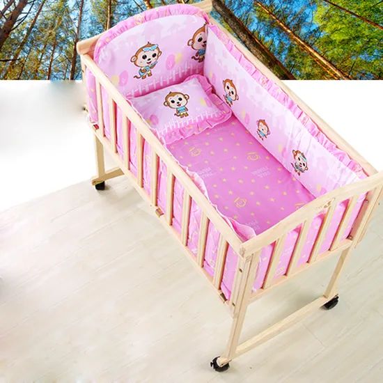 Easy Assemble Functional Convertible Baby Rocker Bed Crib - Image 4