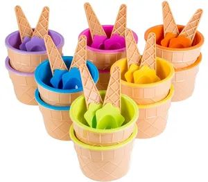 Ice Cream Bowl with Spoon - Image 1