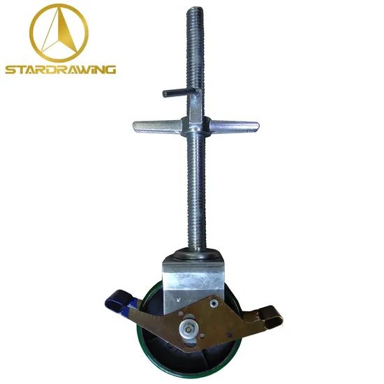 Stardrawing 6 8 Inch Quick Install Adjustable Threaded Stem Scaffolding Castor Wheels - Image 6