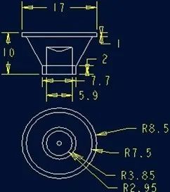 High Power 17mm Infrared LED Optical Lens for Monitors Use LED Optical Material Acrylic Shape Single-lens Type Concave Lens - Image 6