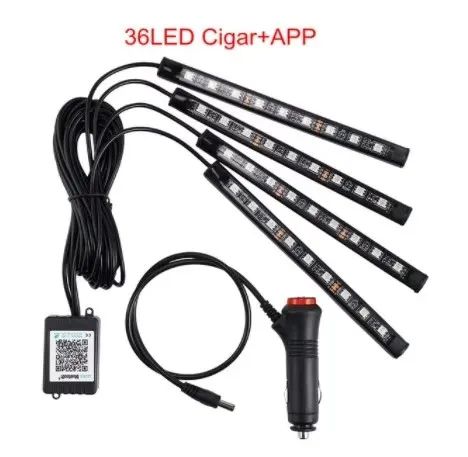 LED Car Light RGB Atmosphere Lamp 20-Keys Music Control Car Decorative Light Strip for Interior Vehicle Ambient Lighting Auto Parts LED Work Light - Image 4