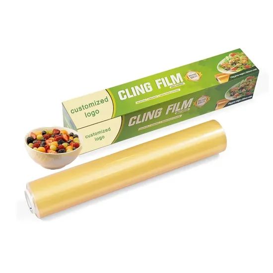 Kitchen Wrapping Cling Film Food Packing Stretch Film Plastic Roll Carton Transparent - Image 2