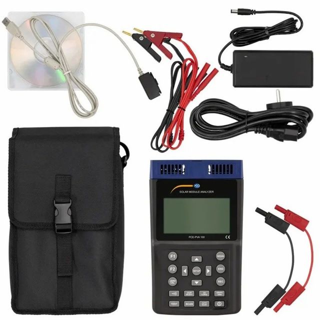 Solar Module Analyser  PCE-PVA 100 Accuracy 99% Fuse F250 V, 12 A Degree_of_pollution 2 Battery_voltage 11.1 V Display 4.8" Lc - Image 3