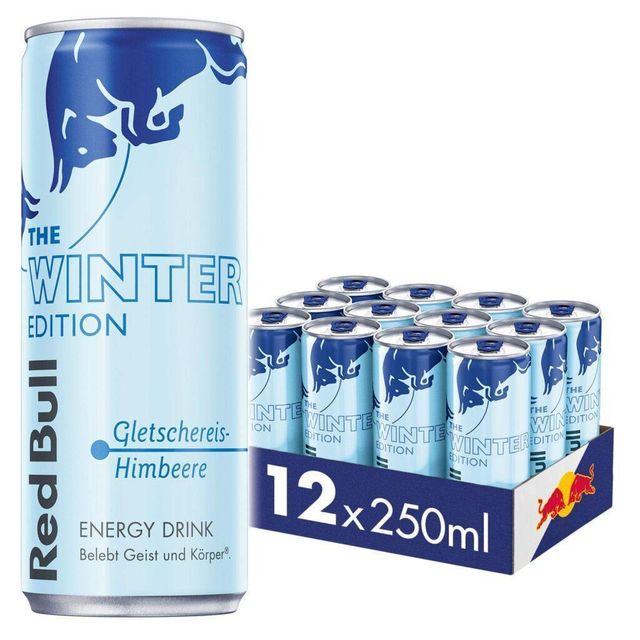 Wholesale price Red Bull Energy Drink Glacier Edition ,24 Tins – Drinks with Glacier Ice Raspberry Flavour, Disposable (24 x 250 ml) - Image 3