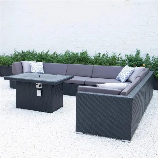 Aluminum Frame Outdoor Patio Sofa Sets Rattan Garden Lounge Sofas - Image 4