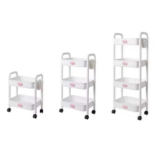 Household Book Storage Organizer Removable Trolley Kitchen Plastic Storage Racks - Image 6