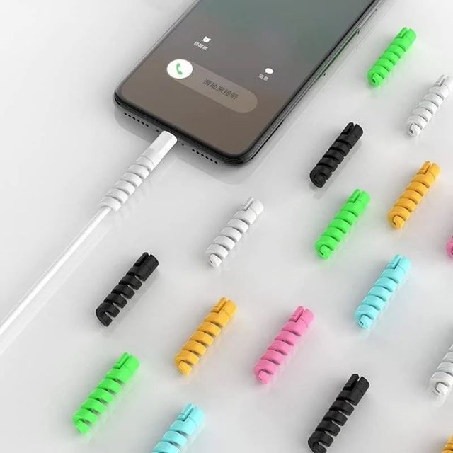 Cable Protection Design Spiral Grip Type Secure Grip Material Flexible Silicone Cable Protection Prevents Bending, Fraying, And - Image 4