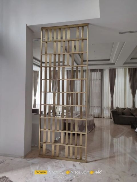 Stainless Steel Wall Partitions Services Insulation Acoustic Coating PVD Coating Place Of Origin India Material Stainless - Image 1