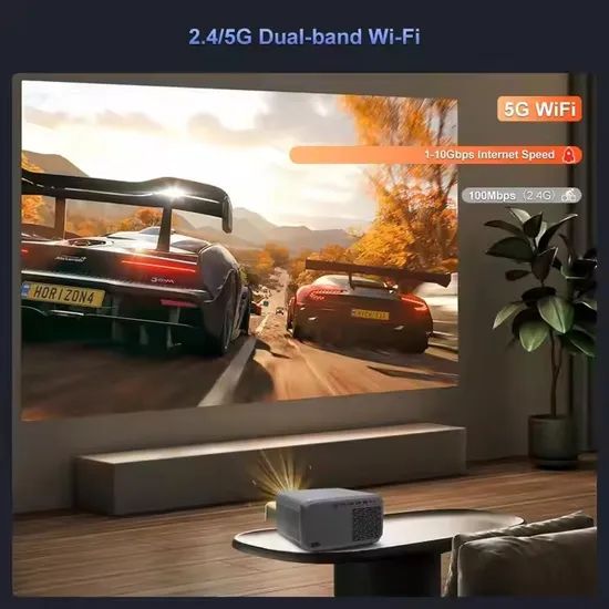 Android 12 Smart Projector, Native 1080P, 1000 ANSI, Bluetooth Speakers, Auto Obstacle Avoidance - Image 4