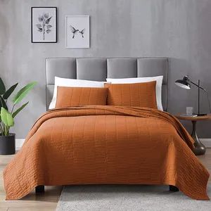 Warm Bed Throws Polyester Coverlet Quilted Ultrasonic Microfiber Quilt Bedspread - Image 2