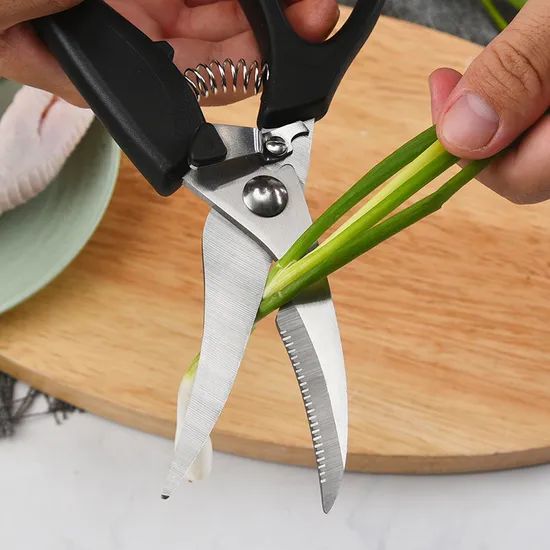 Ds-5502 Heavy Duty Kitchen Chicken Scissors Spring Loaded Meat Shears Poultry Shears with Anti-Slip Handle - Image 4