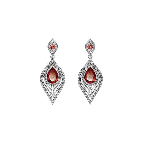 Mysterious Feather Silver Jewelry Set with Ruby Color Silver Shape Animals Style Fashion HS Code 71171900 Trademark - Image 5