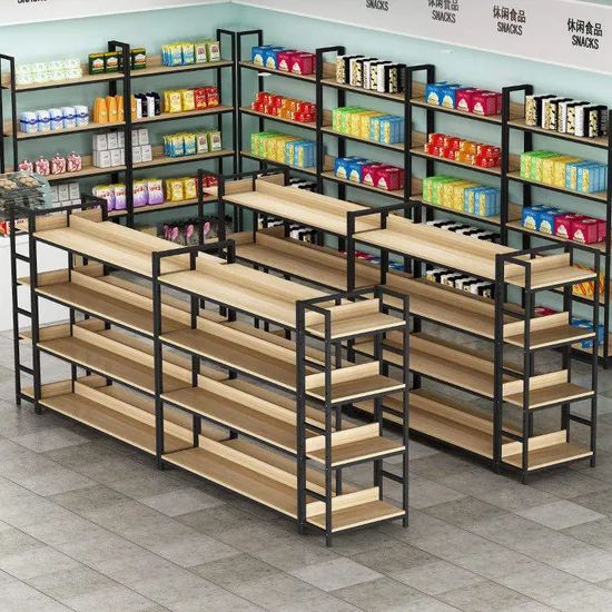 Market Convenience Store Display Shelves Single Double-Sided Bookcases Multi- Layer Island Platforms Snack - Image 4